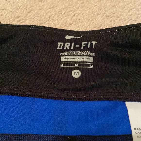 Nike Dri-Fit Blue & Black Capri Leggings - Picture 5 of 5